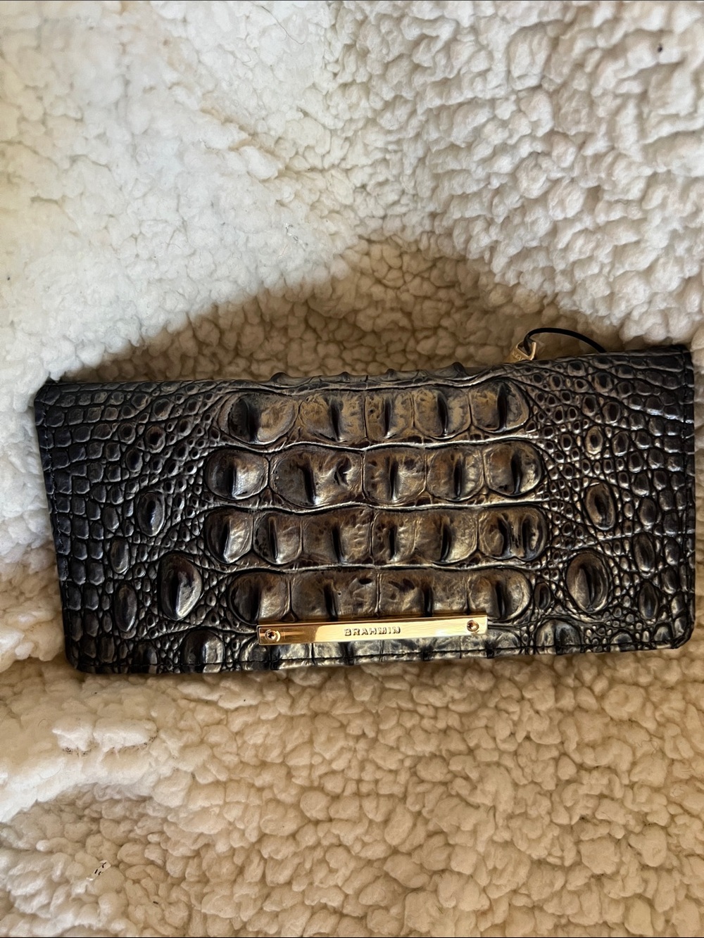 Brahmin Ady Twilight Blue Melbourne leather wallet NWT